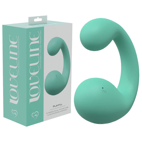 LOVELINE Playful - Green - Green 8.5 cm Dual Vibrator - Naughty by Nature Adult Store