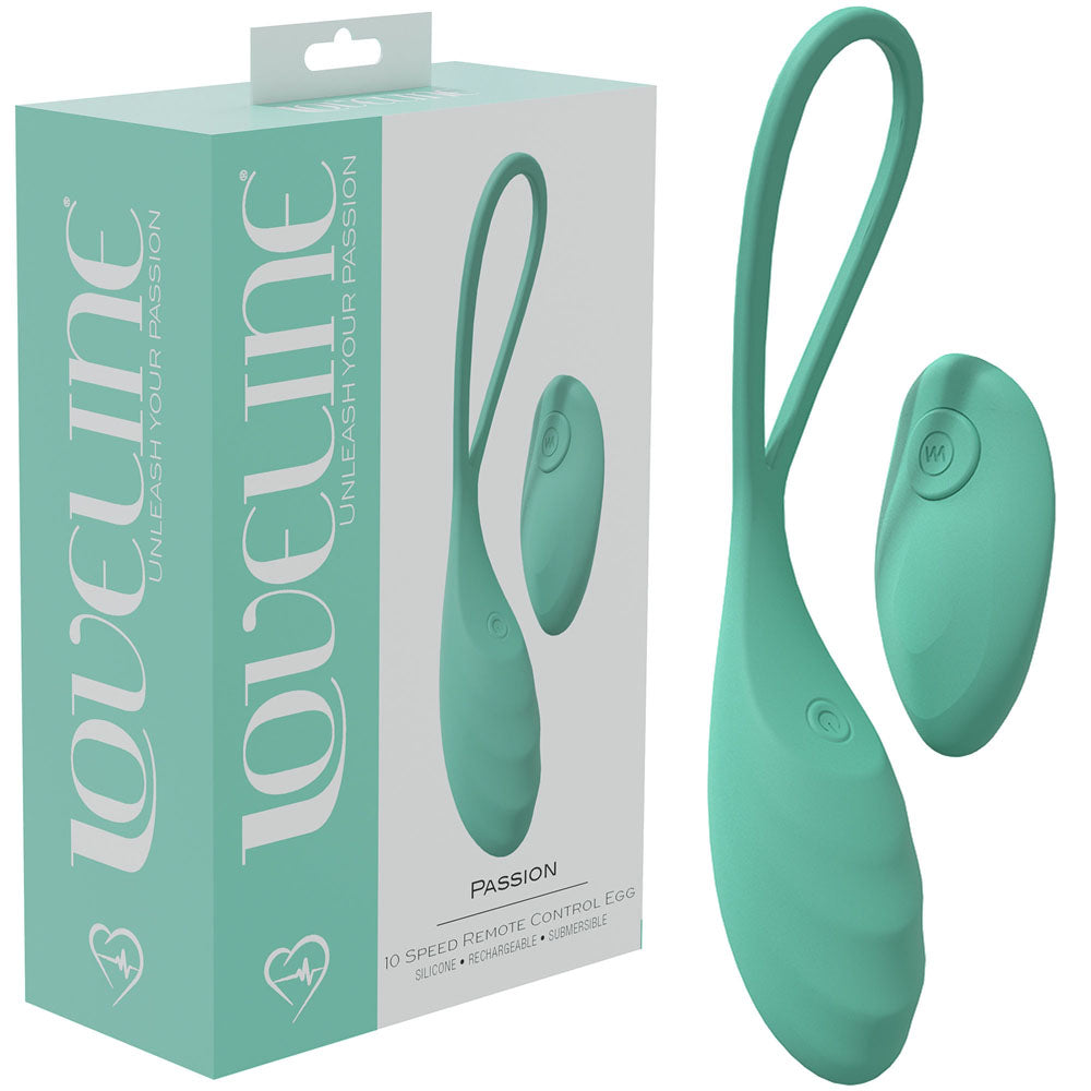 LOVELINE Passion - Green - Green USB Rechargeable Vibrating Egg with Wireless Remote - Naughty by Nature Adult Store