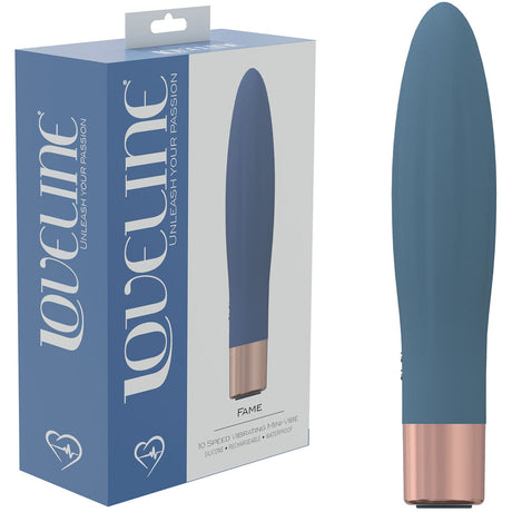 LOVELINE Fame - Blue - Blue 14.4 cm USB Rechargeable Vibrator - Naughty by Nature Adult Store