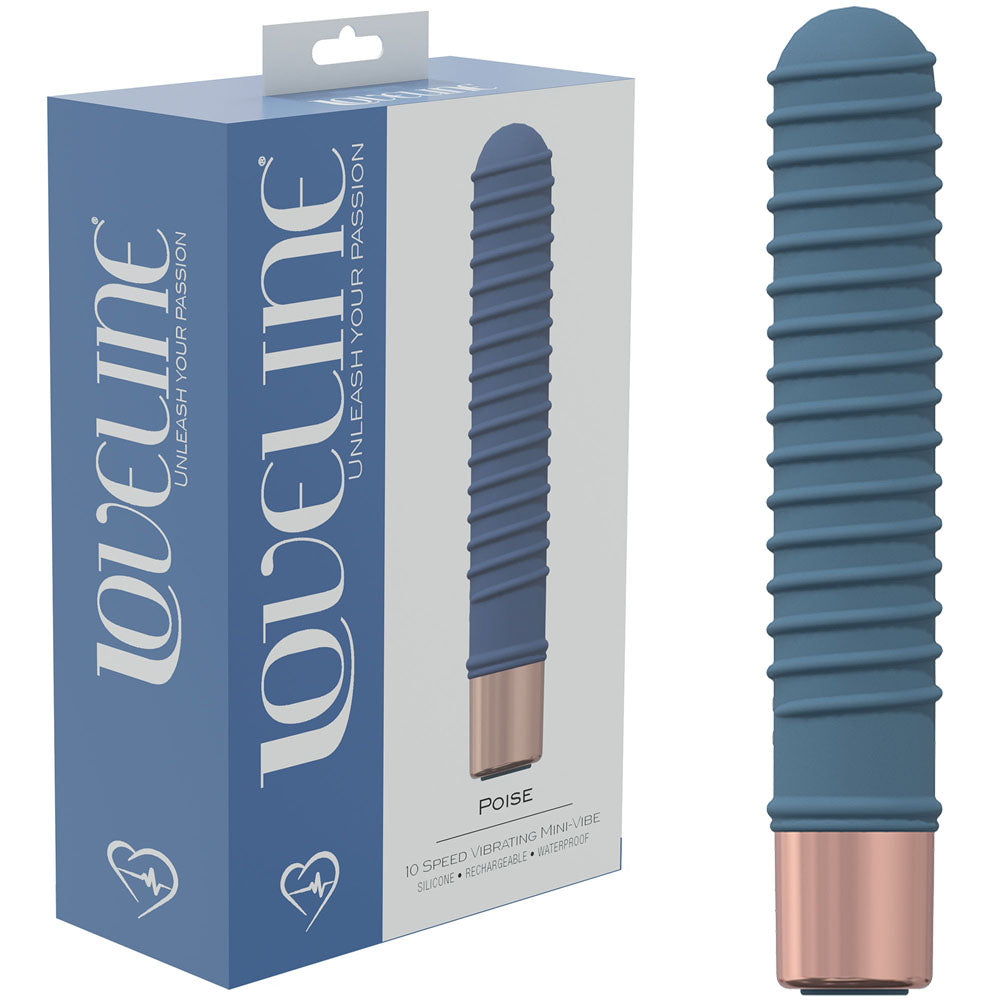LOVELINE Poise - Blue - Blue 14.5 cm USB Rechargeable Vibrator - Naughty by Nature Adult Store