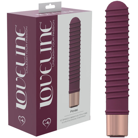 LOVELINE Poise - Burgundy - Burgundy 14.5 cm USB Rechargeable Vibrator - Naughty by Nature Adult Store