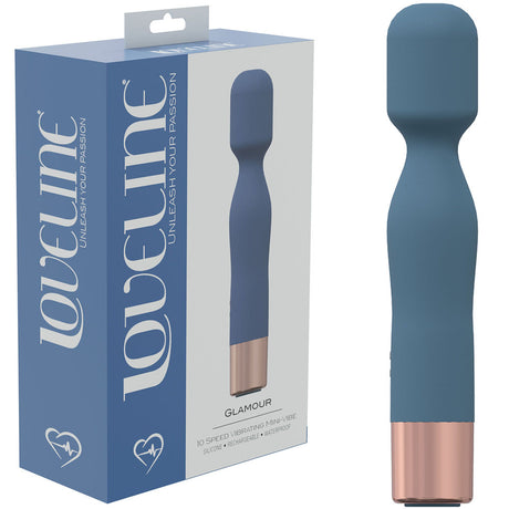 LOVELINE Glamour - Blue - Blue 14.4 cm USB Rechargeable Massage Wand - Naughty by Nature Adult Store