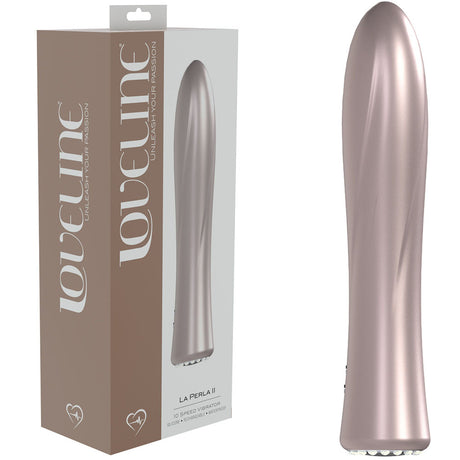 LOVELINE La Perla II - Pink - Pearlescent Pink 19.2 cm USB Rechargeable Vibrator - Naughty by Nature Adult Store