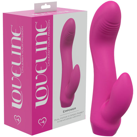 LOVELINE Empower - Pink 13.5 cm USB Rechargeable Rabbit Vibrator - Naughty by Nature Adult Store