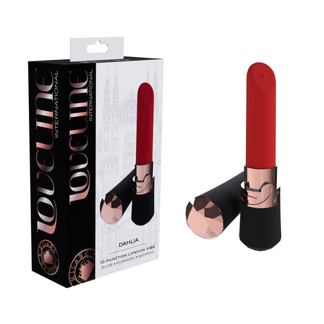 LOVELINE Dahlia - Black/Red Lipstick Vibrator
