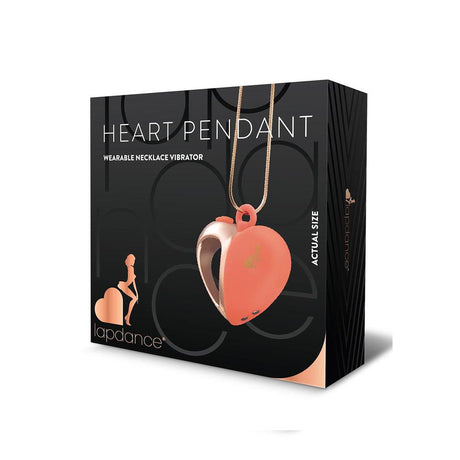 LAPDANCE Heart Pendant Wearable Necklace Vibrator - Pink/Rose Gold USB Rechargeable Necklace Vibrator - Naughty by Nature Adult Store