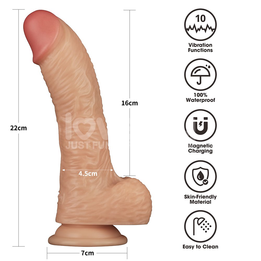 8.5 Inch Power Basics USB Rechargeable Vibrating Dong