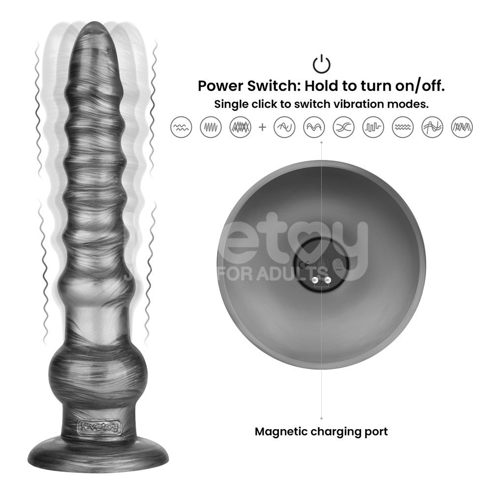 King Sized Vibrax Slider - (12.5'') USB Rechargeable Vibrating Dildo