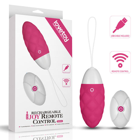 IJOY Rechargeable Remote Control Egg - Pink USB Rechargeable Egg with Remote - Naughty by Nature Adult Store