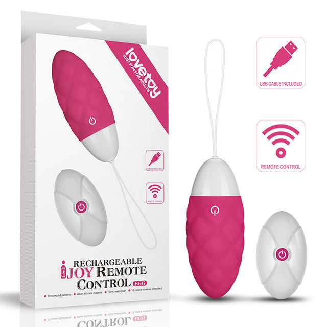 IJOY Rechargeable Remote Control Egg - Pink USB Rechargeable Egg with Remote - Naughty by Nature Adult Store