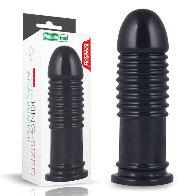 King Sized 8'' Anal Bumper - Black 22.5 cm Mega Butt Plug - Naughty by Nature Adult Store