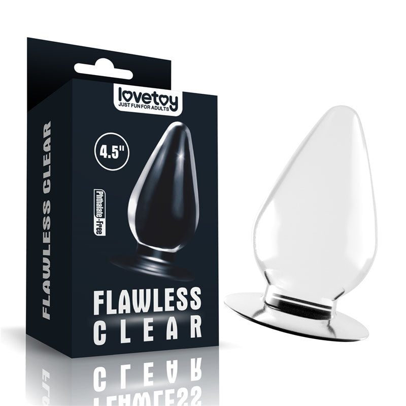 Flawless Clear Anal Plug 4.5'' - Clear - Naughty by Nature Adult Store