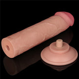 Sliding Skin Dual Layer Dong - Flesh (8'') with Flexible Skin - Naughty by Nature Adult Store