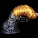 Aerosx 7.5 Inch Dual Density Inflatable Dildo - Gold/Blue 24 cm