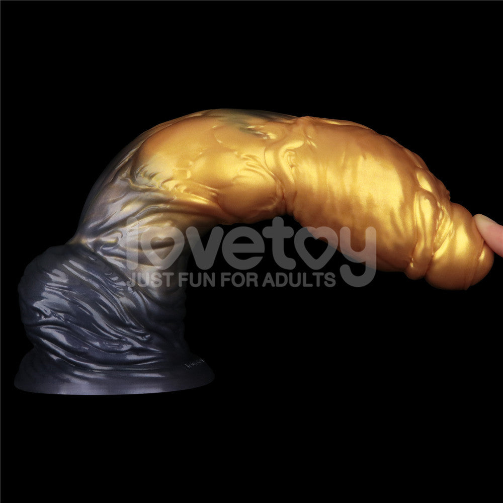 Aerosx 10 Inch Dual Density Inflatable Dildo Gold Blue 33 Cm Inflatable Fantasy Experience