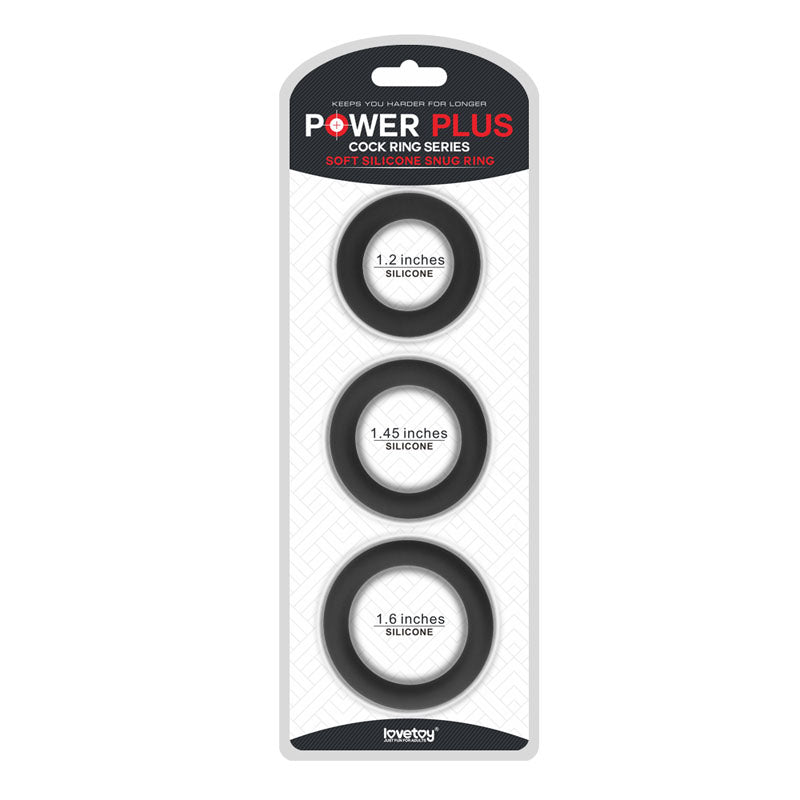 Power Plus Soft Silicone Snug Ring  - Set of 3 Sizes - Naughty by Nature Adult Store