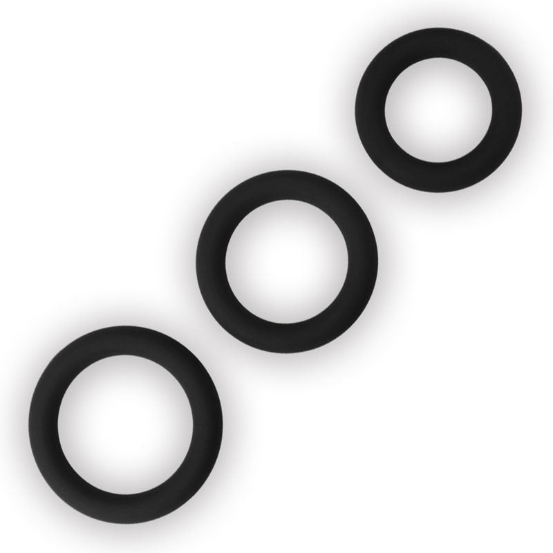 Power Plus Soft Silicone Snug Ring  - Set of 3 Sizes - Naughty by Nature Adult Store