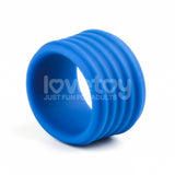 Pinnacle Pro Deep Rib Grip - Blue Cock Ring - Naughty by Nature Adult Store