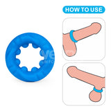 Pinnacle Pro Ridge Bump Stretcher - Blue Cock Ring - Naughty by Nature Adult Store