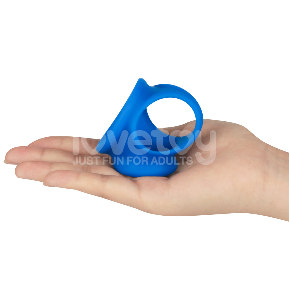 Pinnacle Pro Trio Grip Enhancer - Blue Cock & Balls Ring - Naughty by Nature Adult Store