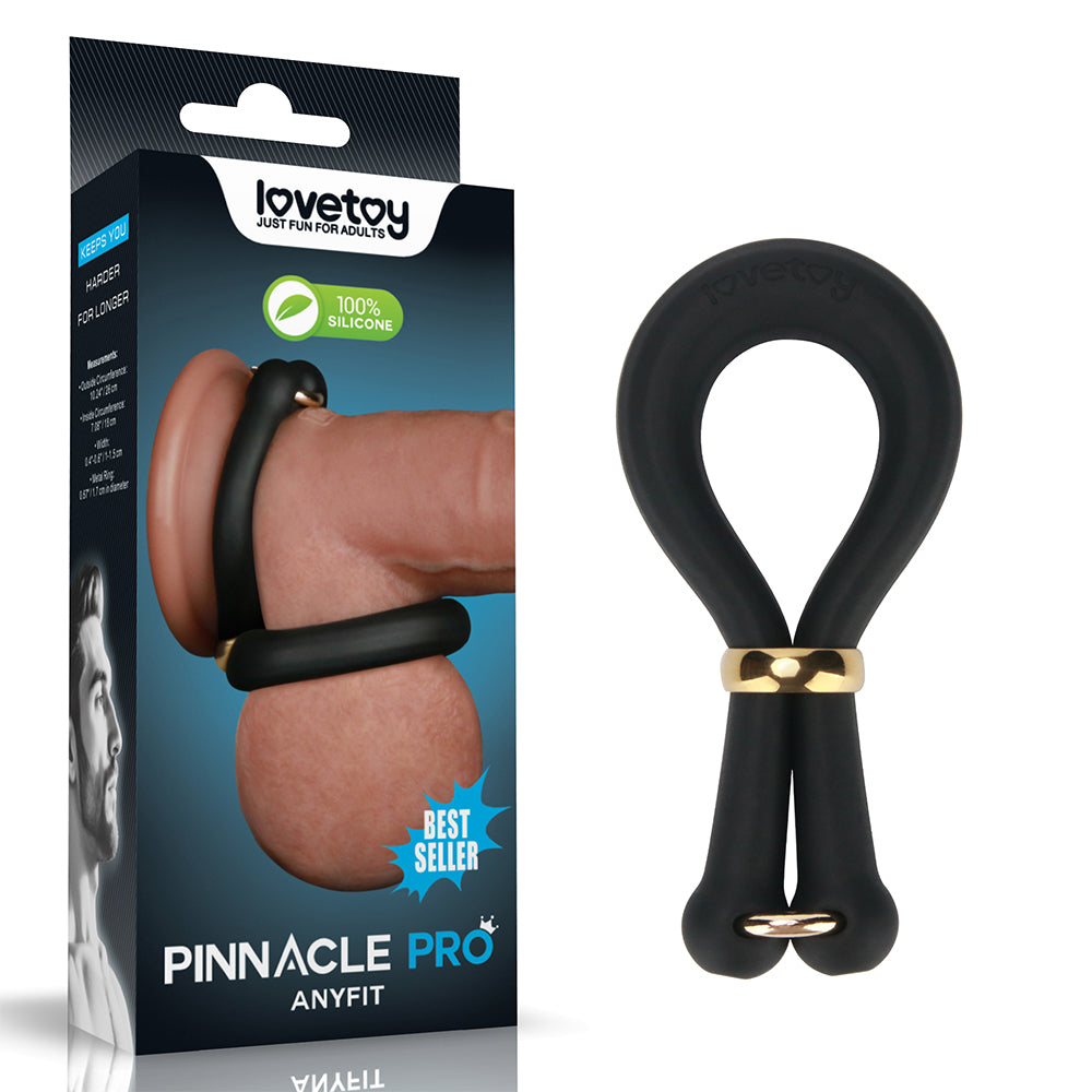 Pinnacle Pro Anyfit Stretcher - Black Adjustable Cock Ring