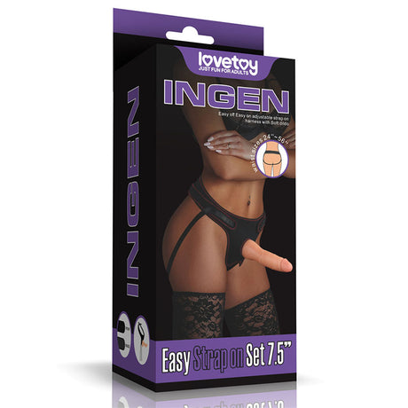 Ingen Easy Strap-On Set - Flesh 19 cm (7.5'') Strap-On - Naughty by Nature Adult Store
