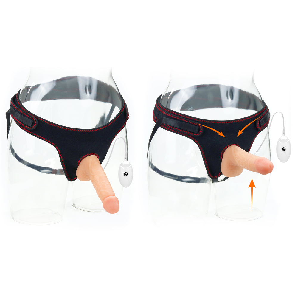 Ingen Vibrating Easy Strap-On Set - Flesh (7'') - Naughty by Nature Adult Store