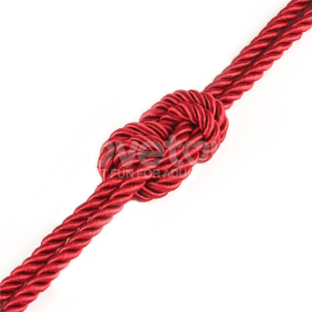 Rebellion Reign Silky Bondage Rope - Red 10 metre length - Naughty by Nature Adult Store