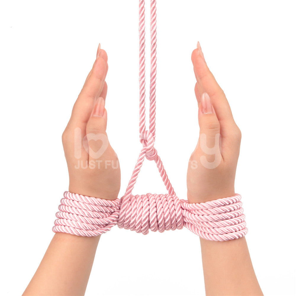 Rebellion Reign Silky Bondage Rope - Pink 10 metre length - Naughty by Nature Adult Store
