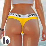 Ingen Bitch Vibrating Panties - Yellow Small Size Rechargeable - Naughty by Nature Adult Store