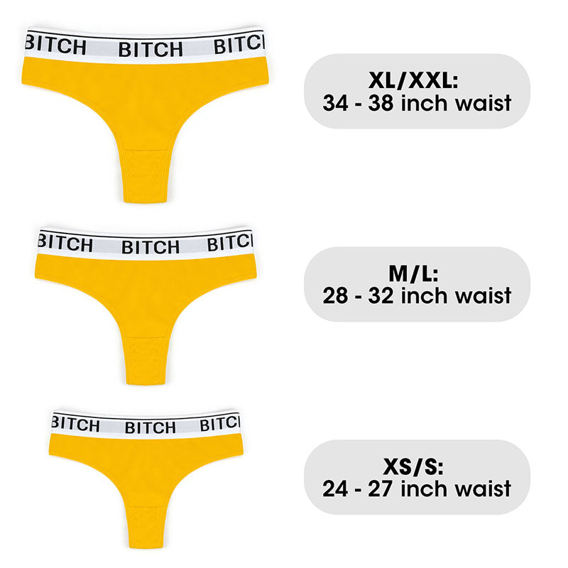 Ingen Bitch Vibrating Panties - Yellow Small Size Rechargeable - Naughty by Nature Adult Store