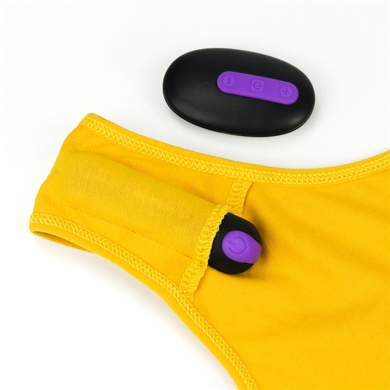 Ingen Bitch Vibrating Panties - Yellow Small Size Rechargeable - Naughty by Nature Adult Store