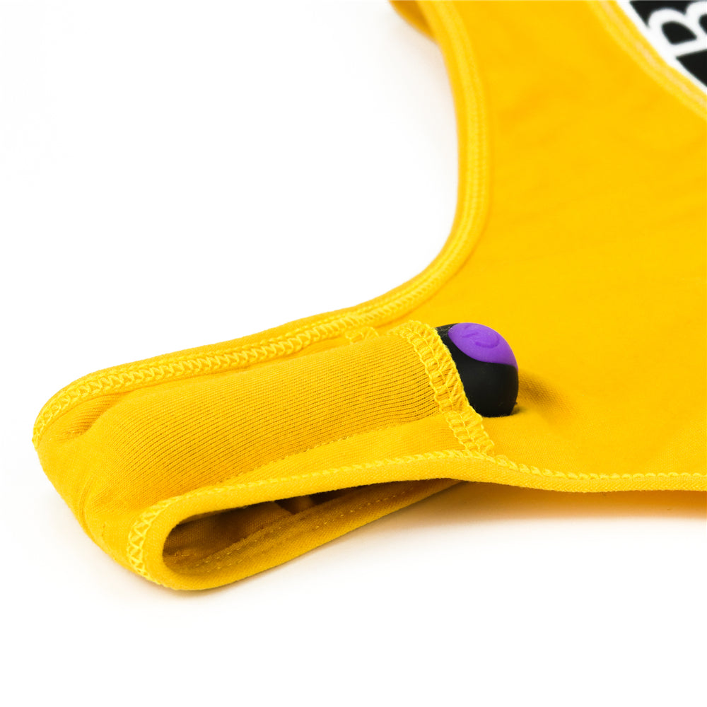 Ingen Bitch Vibrating Panties - Yellow Small Size Rechargeable - Naughty by Nature Adult Store