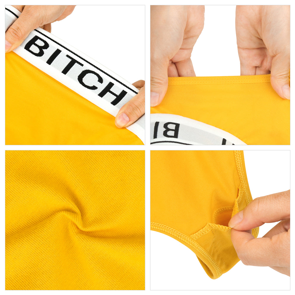 Ingen Bitch Vibrating Panties - Yellow Small Size Rechargeable - Naughty by Nature Adult Store