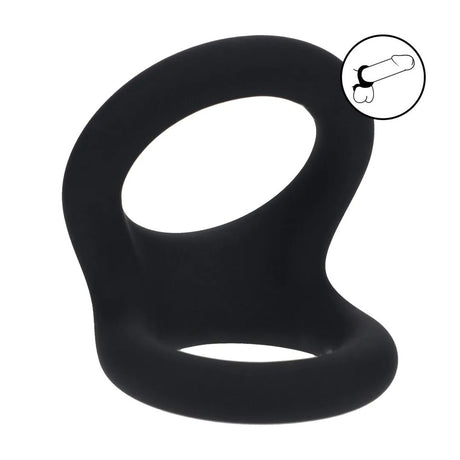 LEVELZ Double O Silicone Cock Ring Size M Black