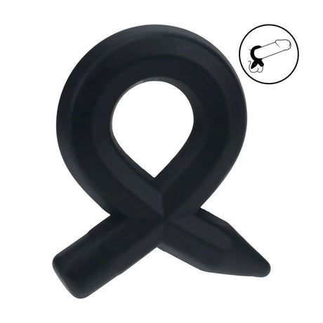 LEVELZ Pencil Liquid Silicone Cock Ring Black