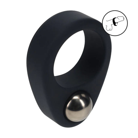 LEVELZ Single Weighted Ball Cock Ring Black