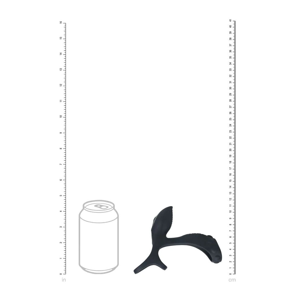 Levelz Vibrating Cock Ring With Shaft Loop Black