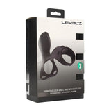 Levelz Vibrating Cock Ring With Shaft Loop Black