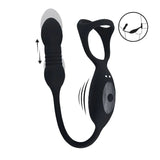Levelz TriO Vibrating Thrusting Cock Ring With Prostate Stimulator Black