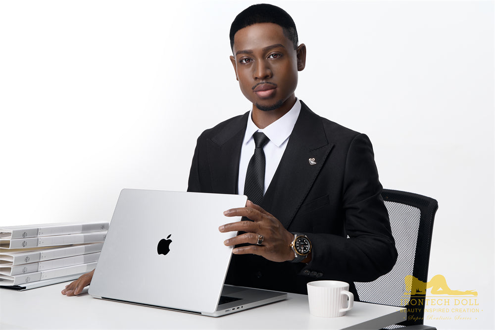 Irontech 170cm Male Silicone Love Doll M8 James Ebony Skin
