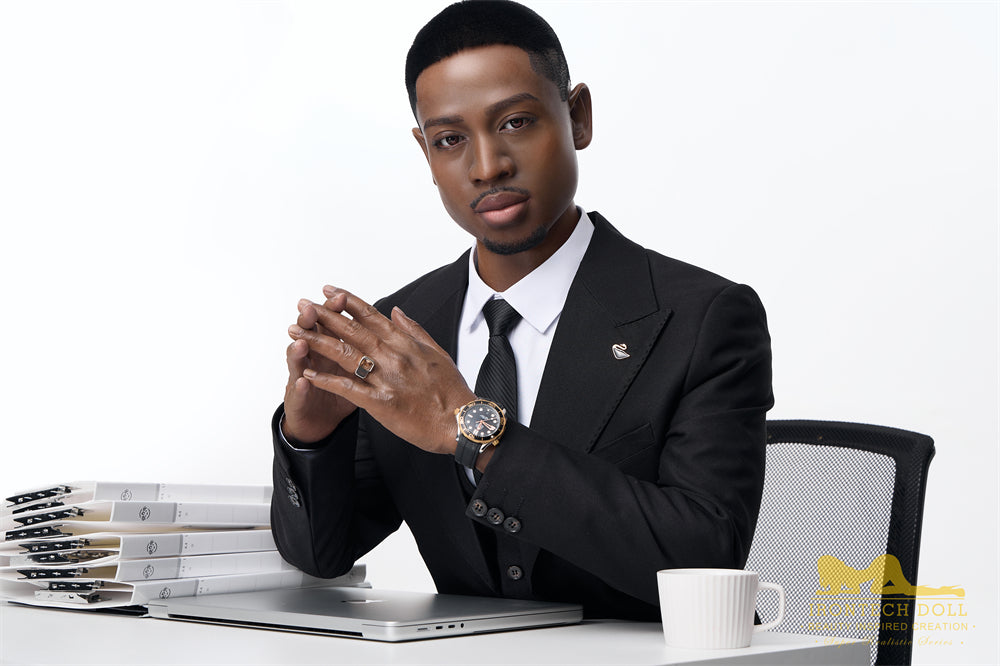 Irontech 170cm Male Silicone Love Doll M8 James Ebony Skin