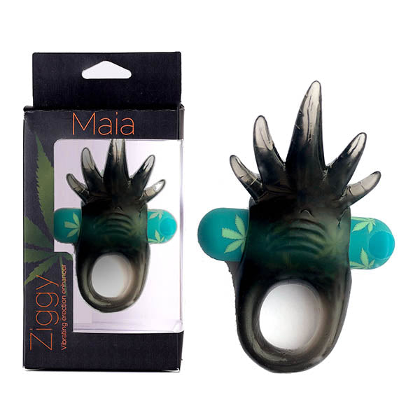 Maia Ziggy - Hemp Green USB Rechargeable Vibrating Cock Ring - Naughty by Nature Adult Store