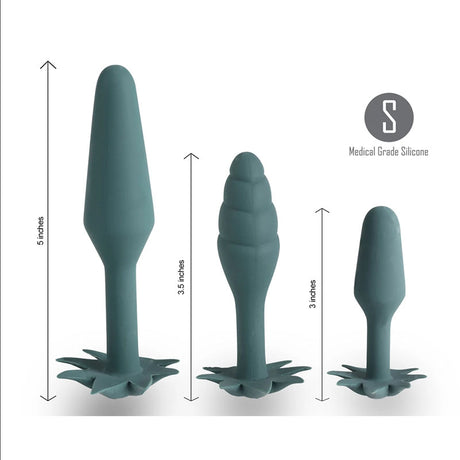 Maia Doobies - Hemp Green Butt Plugs - Set of 3 Sizes - Naughty by Nature Adult Store