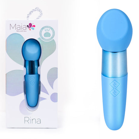 Maia RINA - Blue - Blue 13.3 cm USB Rechargeable Vibrator - Naughty by Nature Adult Store