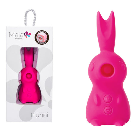Maia HUNNI - Pink USB Rechargeable Sucking, Licking & Vibrating Stimulator - Naughty by Nature Adult Store