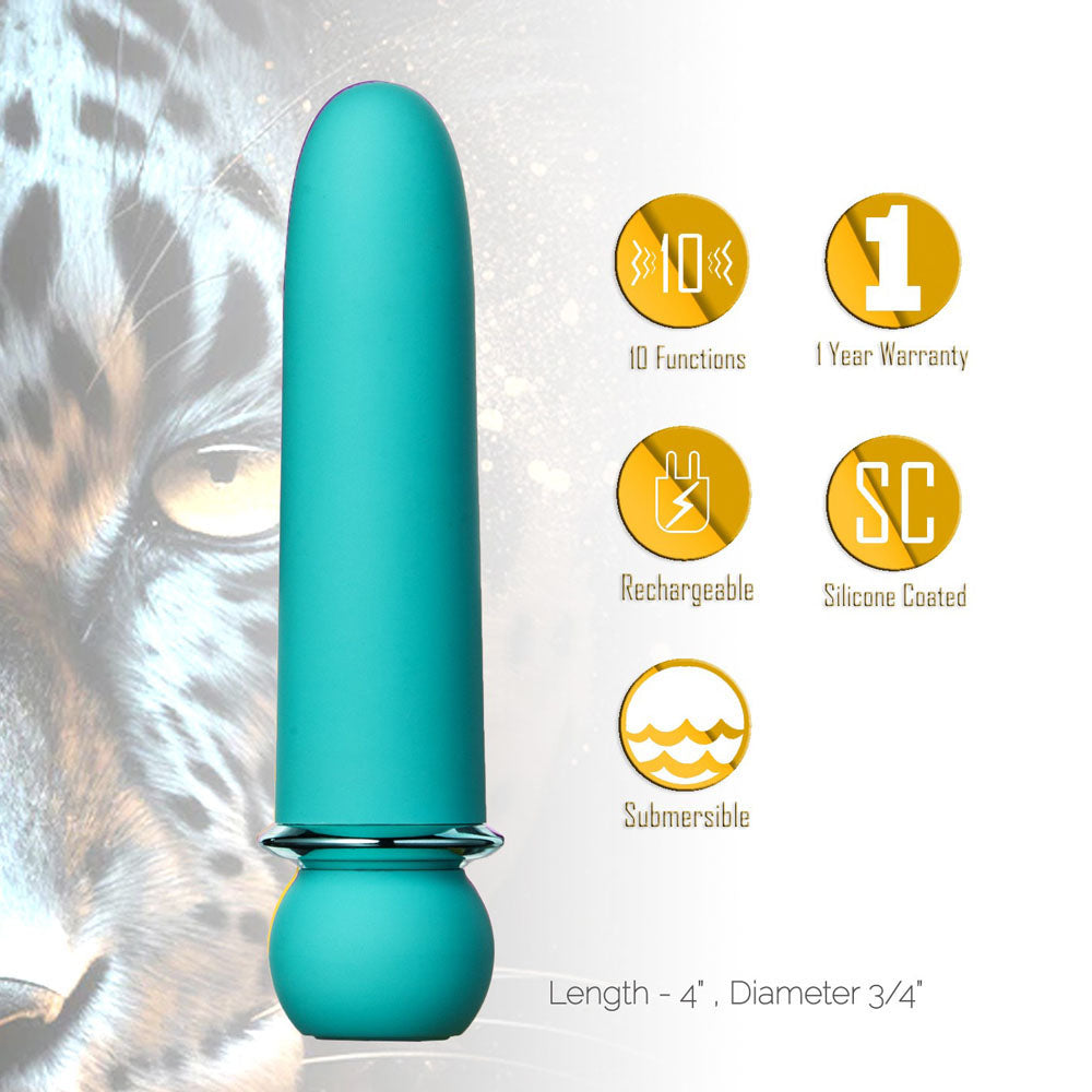 Maia JAGUAR - Blue 10.1 cm USB Rechargeable Bullet - Naughty by Nature Adult Store