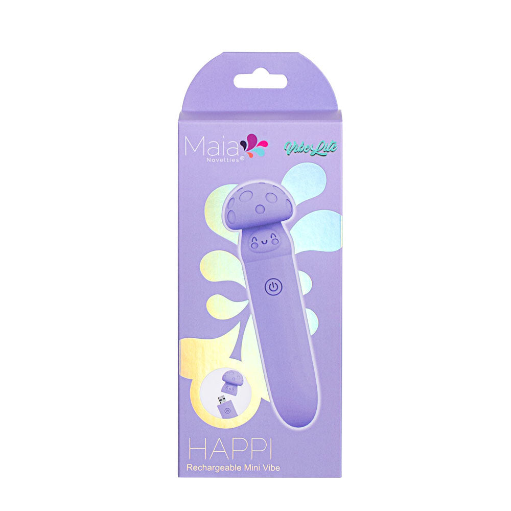Maia HAPPI - Purple 11.1 cm USB Rechargeable Bullet - Naughty by Nature Adult Store