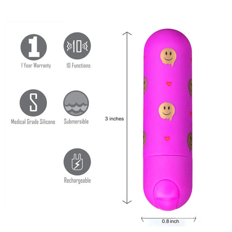 Maia Giggly - Pink 7.6 cm USB Rechargeable Bullet - Naughty by Nature Adult Store