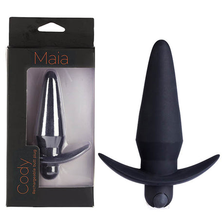 Maia Cody - Black 12.4 cm USB Rechargeable Butt Plug - Naughty by Nature Adult Store